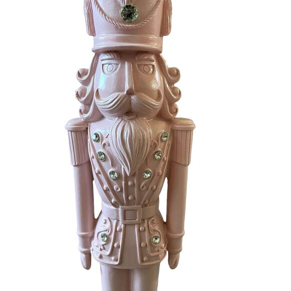 34th & Pine Pastel Pink & Rhinestones Christmas Nutcracker Holiday Decor New - Picture 3 of 16